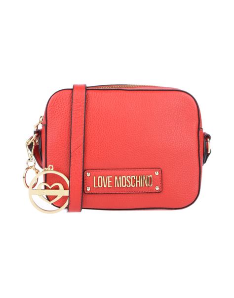 Love Moschino Leather Cross Body Bag In Red Lyst