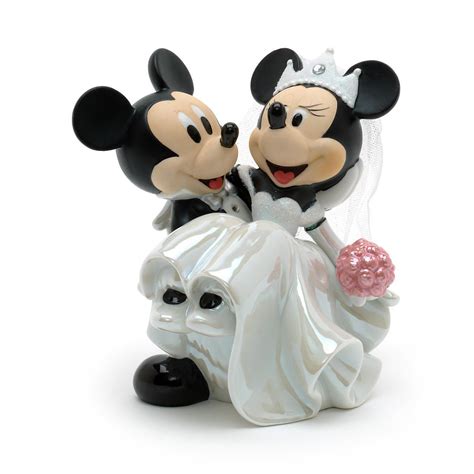Mickey And Minnie Ceramic Wedding Figurine Mickey And Minnie Wedding Mickey Mouse Wedding Minnie