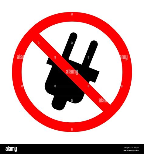 No Plug Sign Stock Photo Alamy