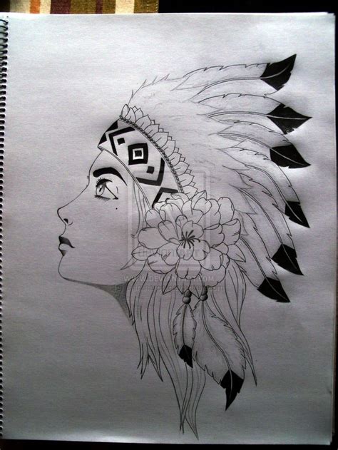 Pencil Drawings Native American Easy Displaying 19 Images For Easy