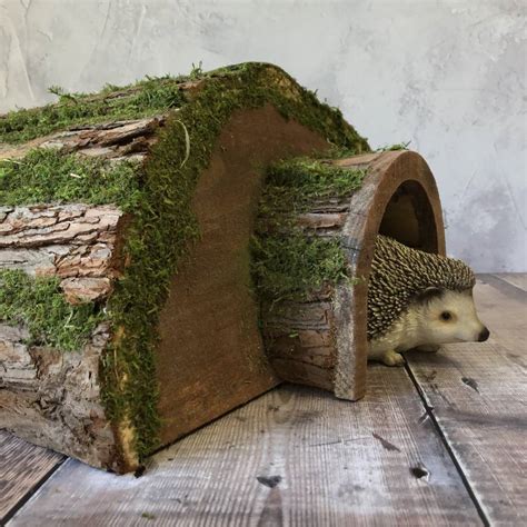 Wooden Hedgehog House Outdoor Shelter Outside Habitat