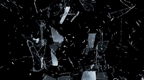 Free Download Broken Glass Explosion Shattered Black Background