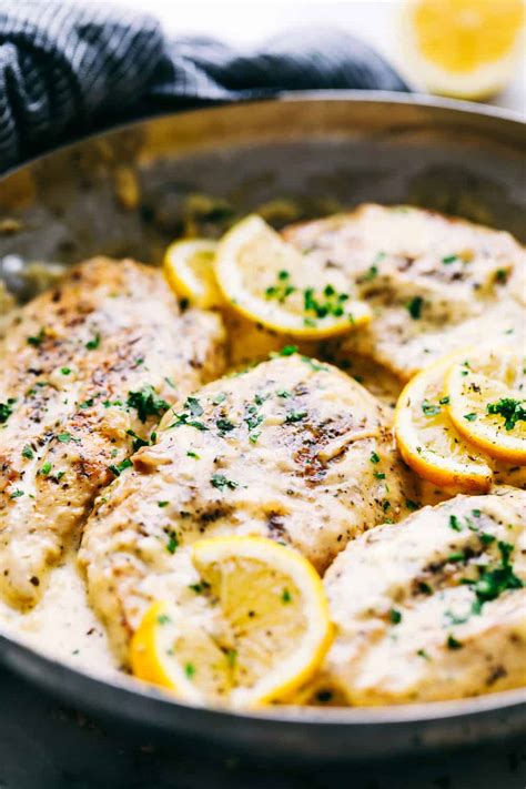 Healthy chicken parmesan that is crispy, cheesy, saucy, and served over zucchini noodles. Creamy Lemon Parmesan Chicken | Healthy Chicken Recipes