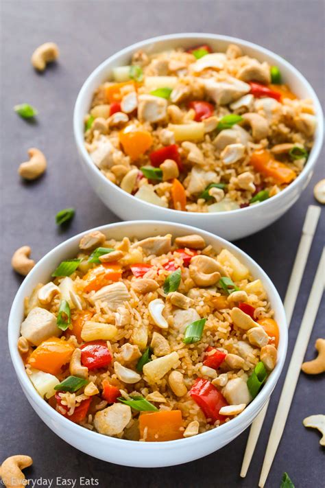 Pineapple Coconut Chicken Fried Rice | Everyday Easy Eats