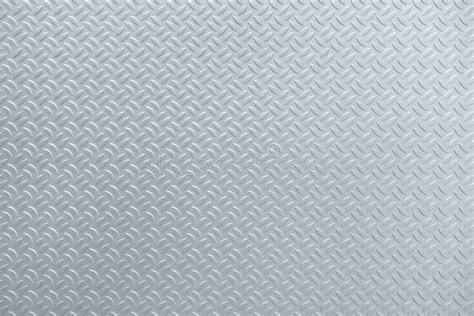 Industrial Silver Colored Checker Plate With Abstract Pattern Stock
