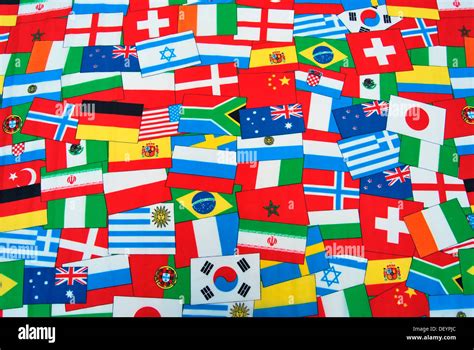 International Flags Global Many Stock Photo Alamy