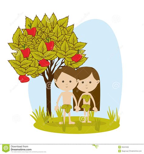 Adam And Eve Stock Vector Illustration Of Adam Origin 35241055