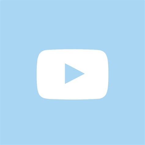 Youtube Icon Aesthetic Pastel Blue