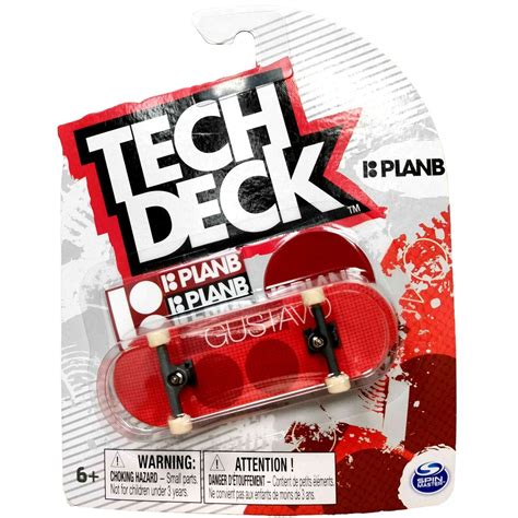 Tech Deck Deskorolka Fingerboard Planb Czerwony Naklejki Spin