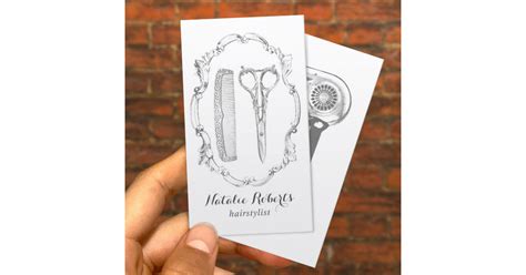 Vintage Hair Stylist Scissor And Comb Hairdresser Business Card Zazzle