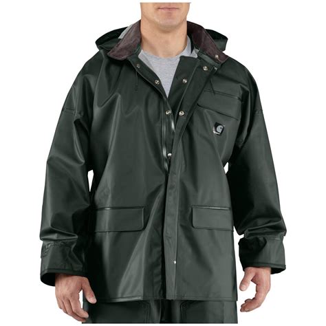 Mens Carhartt Surrey Waterproof Hooded Rain Coat 282622 Rain