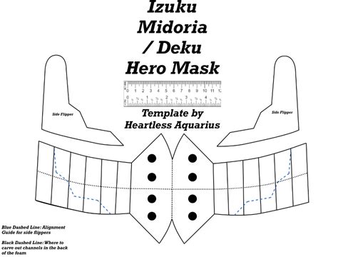 Izuku Midoriadeku Mask Template By Heartless Aquarius On Deviantart