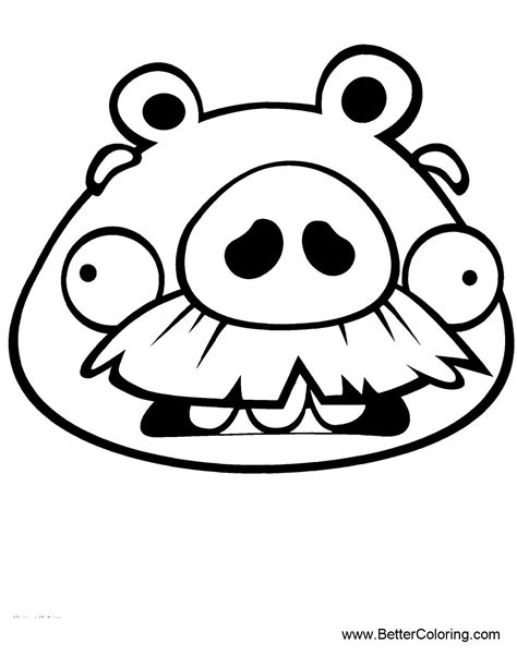 Get the angry birds and green pigs coloring pages from the super popular video game. Angry Birds Coloring Pages Old Pig - Free Printable ...