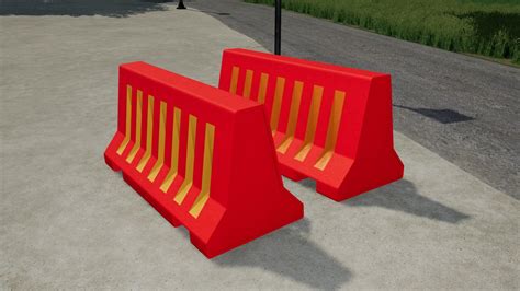 Plastic Road Barriers V1 0 FS22 Mod