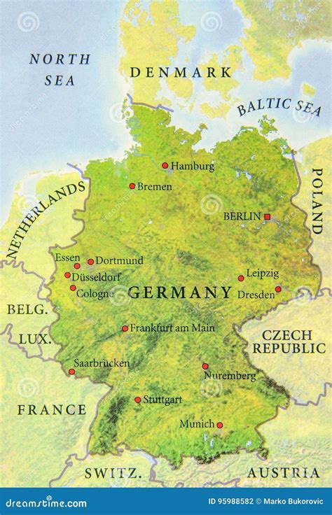Mapa Geograficzna Niemiec Mapa