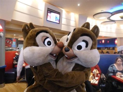 Chip And Dale Kissing In Cafe Mickey Picture Of Cafe Mickey Marne