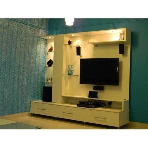 White Wall Mounted Wooden Lcd Tv Cabinet At Rs 1050square Feet In