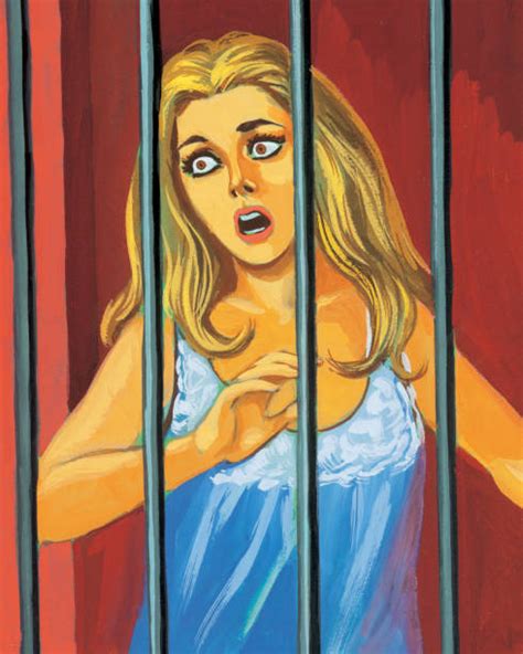 Woman Behind Prison Bars Illustrations Royalty Free Vector Graphics
