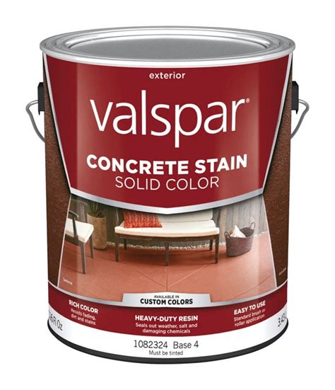 Valspar Solid Base 4 Resin Concrete Stain 1 Gal Case Of 4 Walmart