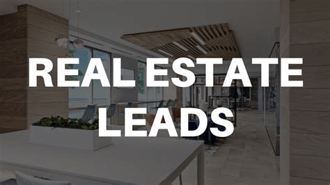 How To Get Real Estate Leads For Realtors Youtube