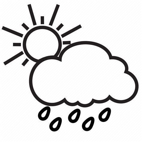 Cloud Rain Sun Weather Icon Download On Iconfinder