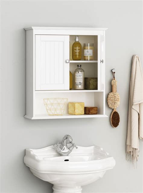 Buy Spirich Home Bathroom Cabinet Wall Mounted With Doors Wood Hanging
