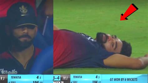 Virat Kohli Crying And Mohammad Siraj Fainted On Ground After Rcb Knocked Out Of Ipl Youtube