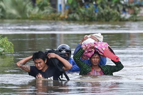 Tens Of Thousands Flee Homes In Flood Hit Myanmar Myanmar Water Portal