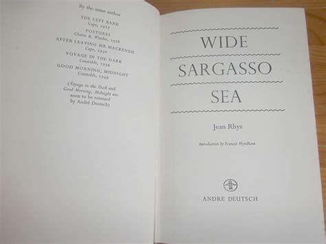 Wide Sargasso Sea De Rhys Jean Very Good Hardcover 1966 1st Edition Kelleher Rare Books