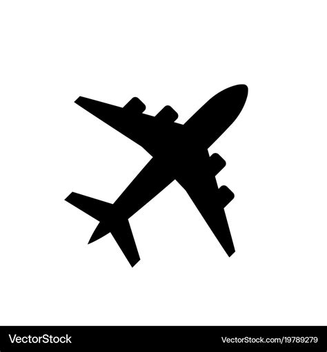 Plane Icon Airplane Symbol In Flat Style Vector Image