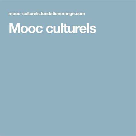 Mooc Culturels