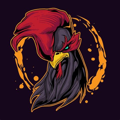Premium Vector Angry Rooster Illustration