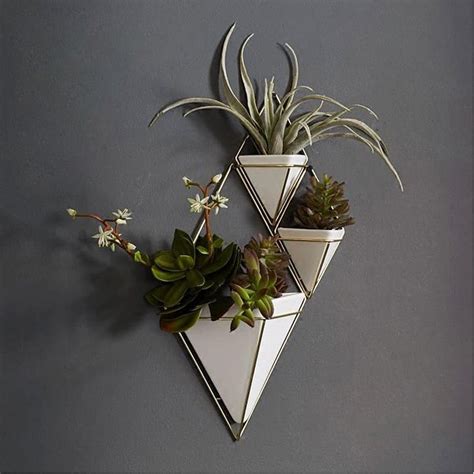 Metal Flower Vases Home Decor Wall Planters Indoor Wall Planter