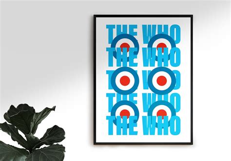 The Who Poster Giclée Print Wall Art Type Music Etsy España