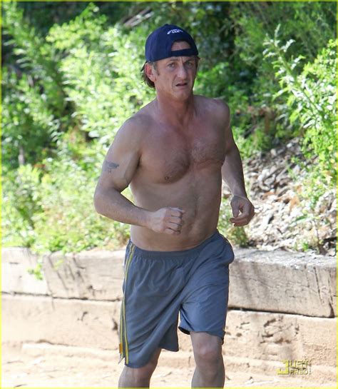 Sean Penn Shirtless Jogging In Malibu Hottest Actors Photo