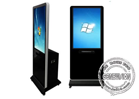 Wifi Network Touch Screen Kiosk With Printer Indoor Floor Standing Lcd