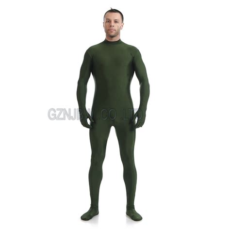 Adult Custom Second Skin Tight Suits Lycra Zentai Suit Deep Green