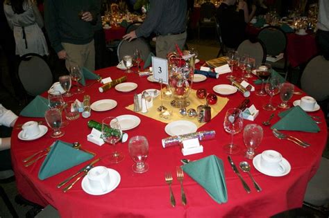 Christmas At The Country Club Party Table Decorations Table Settings