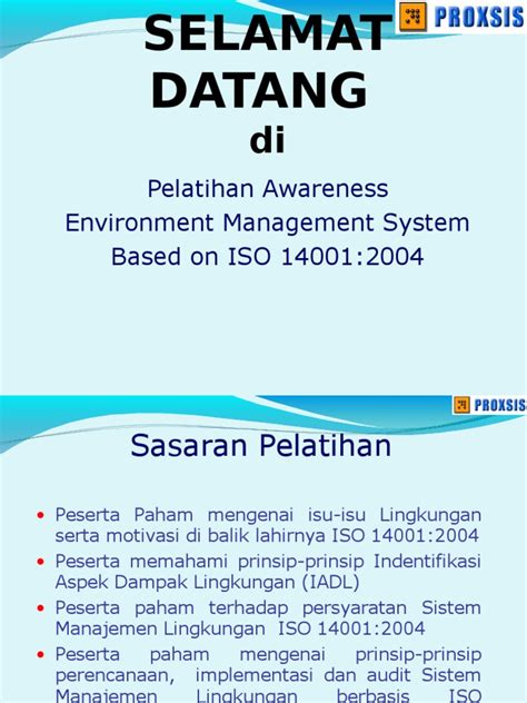 Materi Training Awareness Iso 14001