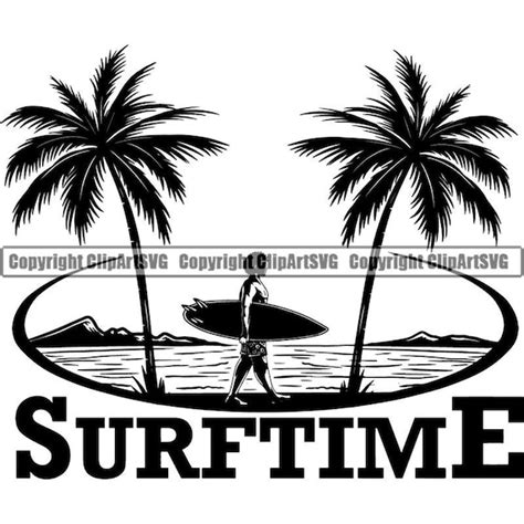 Surfing Logo Surfer Surf Surfboard Wave Sport Sea Shore Beach Etsy