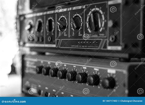 Old Amplifier Close Up Stock Photo Image Of Electric 144717402