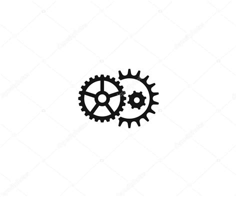 Modelo Logotipo Mecanismo Roda Dentada Projeto Engenharia Vetor