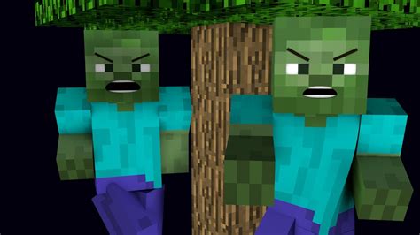 Zombie Vs Steve Minecraft Animationanimasyon Youtube