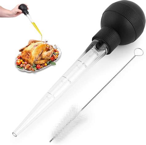 bpa free pro grade turkey baster extra large 11 7 inch bulb basters with measuring lines for