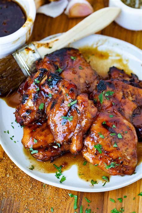 Marinated Smoked Chicken Thighs On The Traeger Oh Sweet Basil