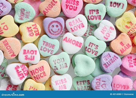 Valentines Day Candy Hearts Stock Photo Image Of Hard Love 4014080