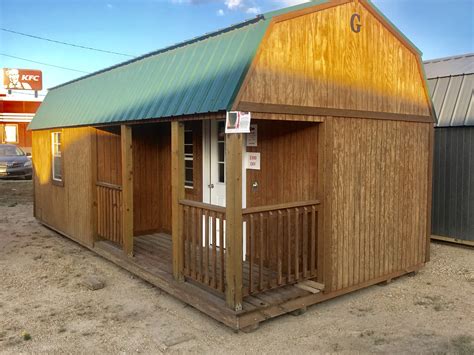 12x24 Corner Porch Lofted Barn Cabin Graceland Stain 146356 Buy Me