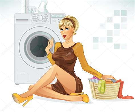 Doing Laundry ⬇ Vector Image By © Pisicasfioasa Vector Stock 44535231