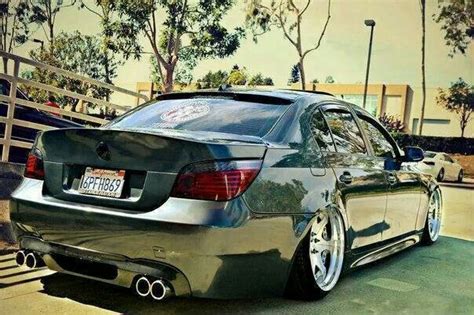 Bmw E60 5 Series Grey Deep Dish Slammed Bmw Serisi Modifiye Arabalar