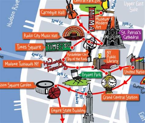 The Most Popular New Yorks Attractions In Just One Map New York